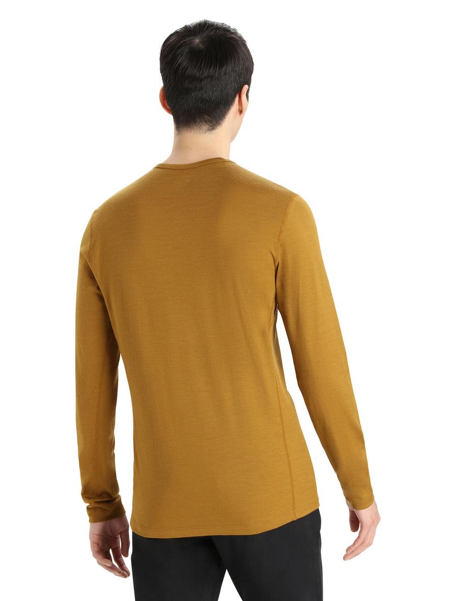 Clove Icebreaker Merino 200 Oasis Long Sleeve Crewe Ski Stripes Men's Base Layers | AU 1368MQZA